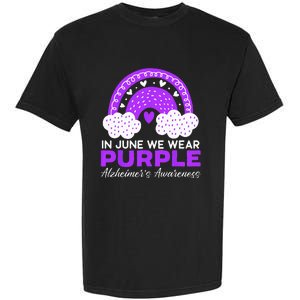 In June We Wear Purple Alzheimers Awareness Dementia Garment-Dyed Heavyweight T-Shirt