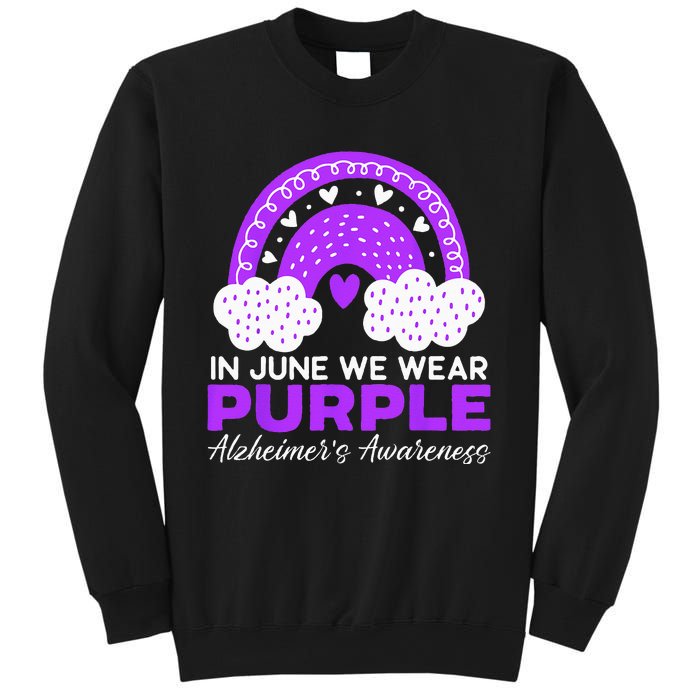 In June We Wear Purple Alzheimers Awareness Dementia Sweatshirt