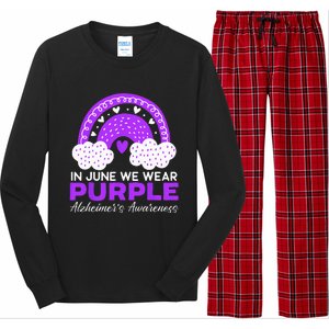 In June We Wear Purple Alzheimers Awareness Dementia Long Sleeve Pajama Set