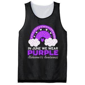 In June We Wear Purple Alzheimers Awareness Dementia Mesh Reversible Basketball Jersey Tank