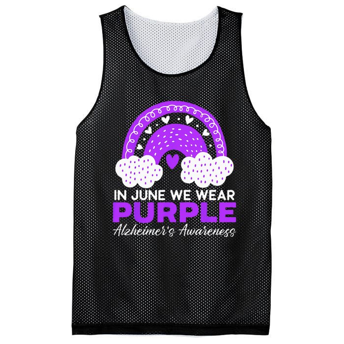 In June We Wear Purple Alzheimers Awareness Dementia Mesh Reversible Basketball Jersey Tank