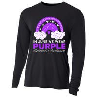 In June We Wear Purple Alzheimers Awareness Dementia Cooling Performance Long Sleeve Crew