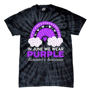 In June We Wear Purple Alzheimers Awareness Dementia Tie-Dye T-Shirt