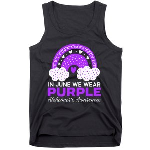 In June We Wear Purple Alzheimers Awareness Dementia Tank Top