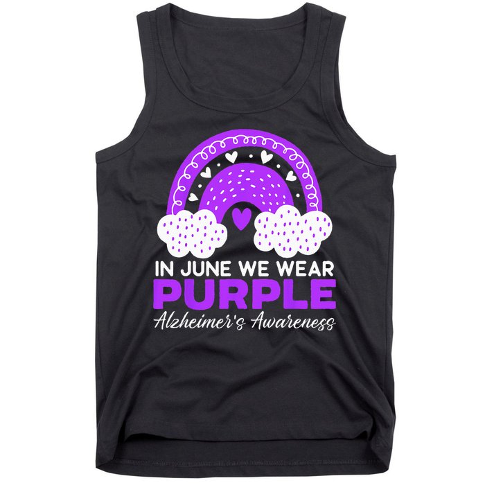 In June We Wear Purple Alzheimers Awareness Dementia Tank Top