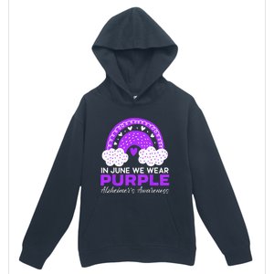 In June We Wear Purple Alzheimers Awareness Dementia Urban Pullover Hoodie