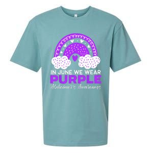 In June We Wear Purple Alzheimers Awareness Dementia Sueded Cloud Jersey T-Shirt