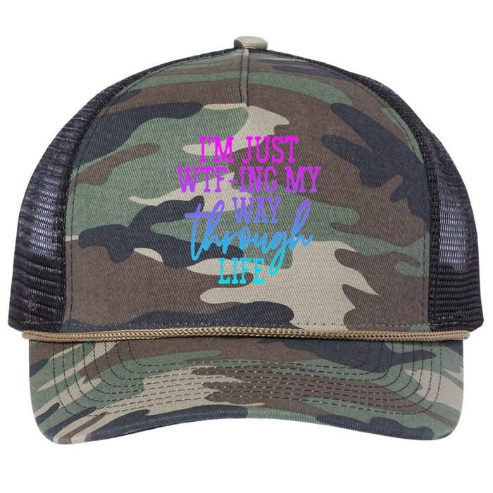 I'm Just Wtf Ing My Way Through Life Retro Rope Trucker Hat Cap
