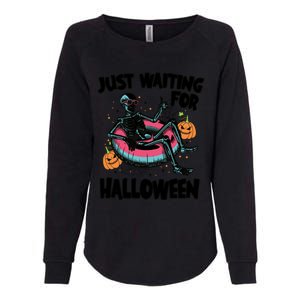 ILl Just Wait Quiet Halloween Teacher Skeleton Meme Tie Dye Gift Womens California Wash Sweatshirt