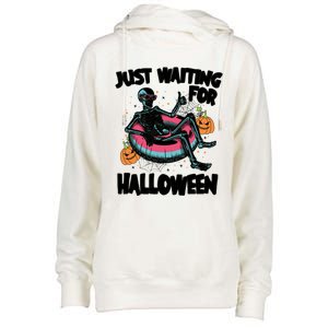 ILl Just Wait Quiet Halloween Teacher Skeleton Meme Tie Dye Gift Womens Funnel Neck Pullover Hood