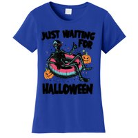 ILl Just Wait Quiet Halloween Teacher Skeleton Meme Tie Dye Gift Women's T-Shirt