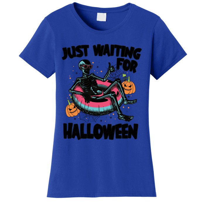 ILl Just Wait Quiet Halloween Teacher Skeleton Meme Tie Dye Gift Women's T-Shirt