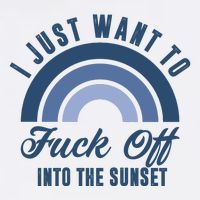 I Just Want To Fuck Off Into The Sunset Funny Button