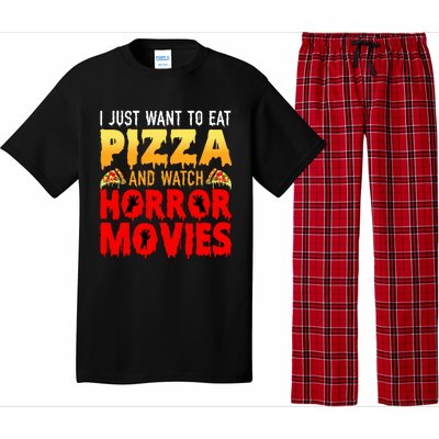 I Just Want To Eat Pizza And Watch Horror Movies Halloween Pajama Set