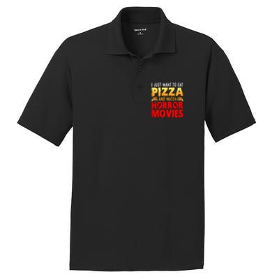 I Just Want To Eat Pizza And Watch Horror Movies Halloween PosiCharge RacerMesh Polo