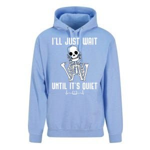 ILl Just Wait Until ItS Quiet Halloween Skeleton Teacher Cute Gift Unisex Surf Hoodie