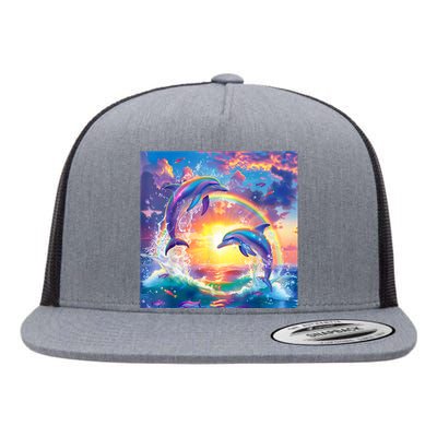 I Just Wanna Be Part Of Your Symphony Symphony Dolphin Meme Flat Bill Trucker Hat