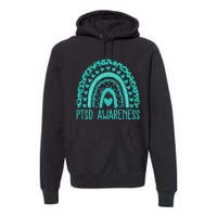 In June We Wear Teal PTSD Awareness Month Premium Hoodie