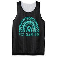 In June We Wear Teal PTSD Awareness Month Mesh Reversible Basketball Jersey Tank