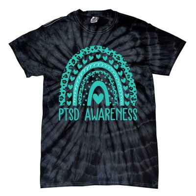 In June We Wear Teal PTSD Awareness Month Tie-Dye T-Shirt