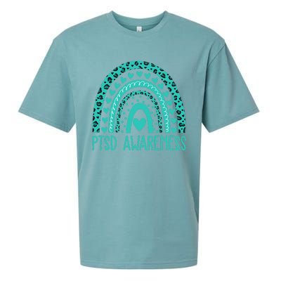 In June We Wear Teal PTSD Awareness Month Sueded Cloud Jersey T-Shirt