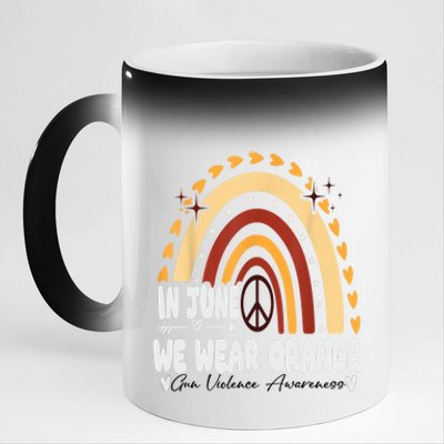 In June We Wear Orange End Gun Violence Awareness 11oz Black Color Changing Mug