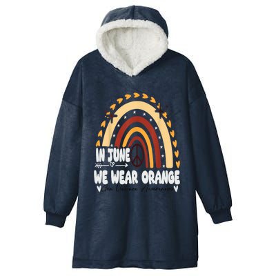 In June We Wear Orange End Gun Violence Awareness Hooded Wearable Blanket