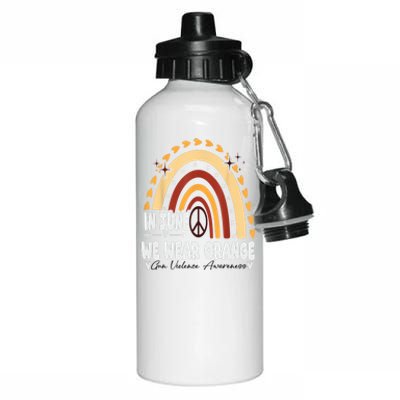 In June We Wear Orange End Gun Violence Awareness Aluminum Water Bottle 