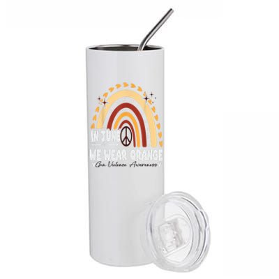 In June We Wear Orange End Gun Violence Awareness Stainless Steel Tumbler