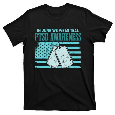 In June We Wear Teal PTSD Awareness T-Shirt