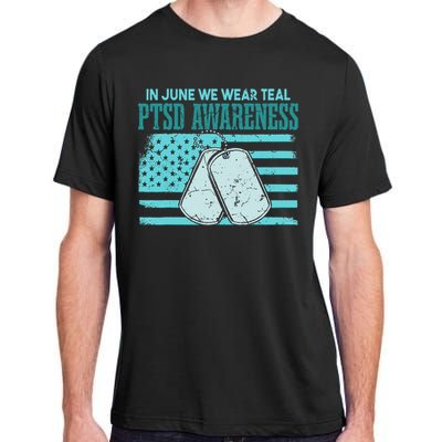 In June We Wear Teal PTSD Awareness Adult ChromaSoft Performance T-Shirt