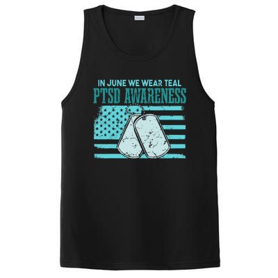 In June We Wear Teal PTSD Awareness PosiCharge Competitor Tank