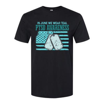 In June We Wear Teal PTSD Awareness Softstyle CVC T-Shirt