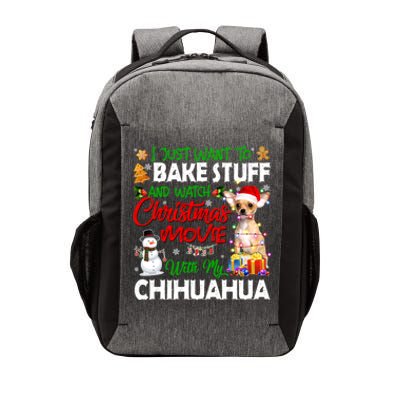 I Just Want To Bake Stuff And Christmas Movie With Chihuahua Great Gift Vector Backpack