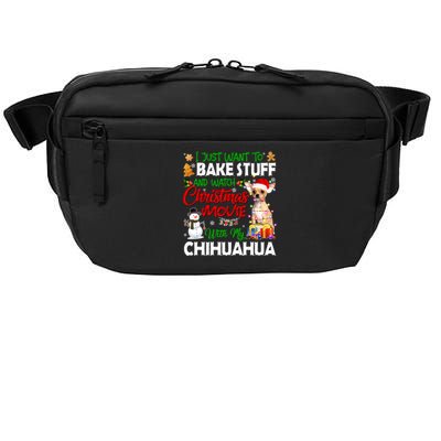 I Just Want To Bake Stuff And Christmas Movie With Chihuahua Great Gift Crossbody Pack