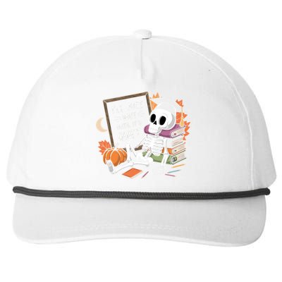 ILl Just Wait Until ItS Quiet Halloween Teacher Gift Snapback Five-Panel Rope Hat