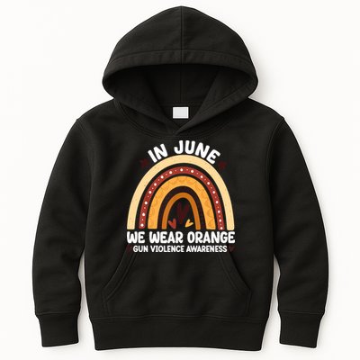 In June We Wear Orange End Gun Violence Awareness Kids Hoodie