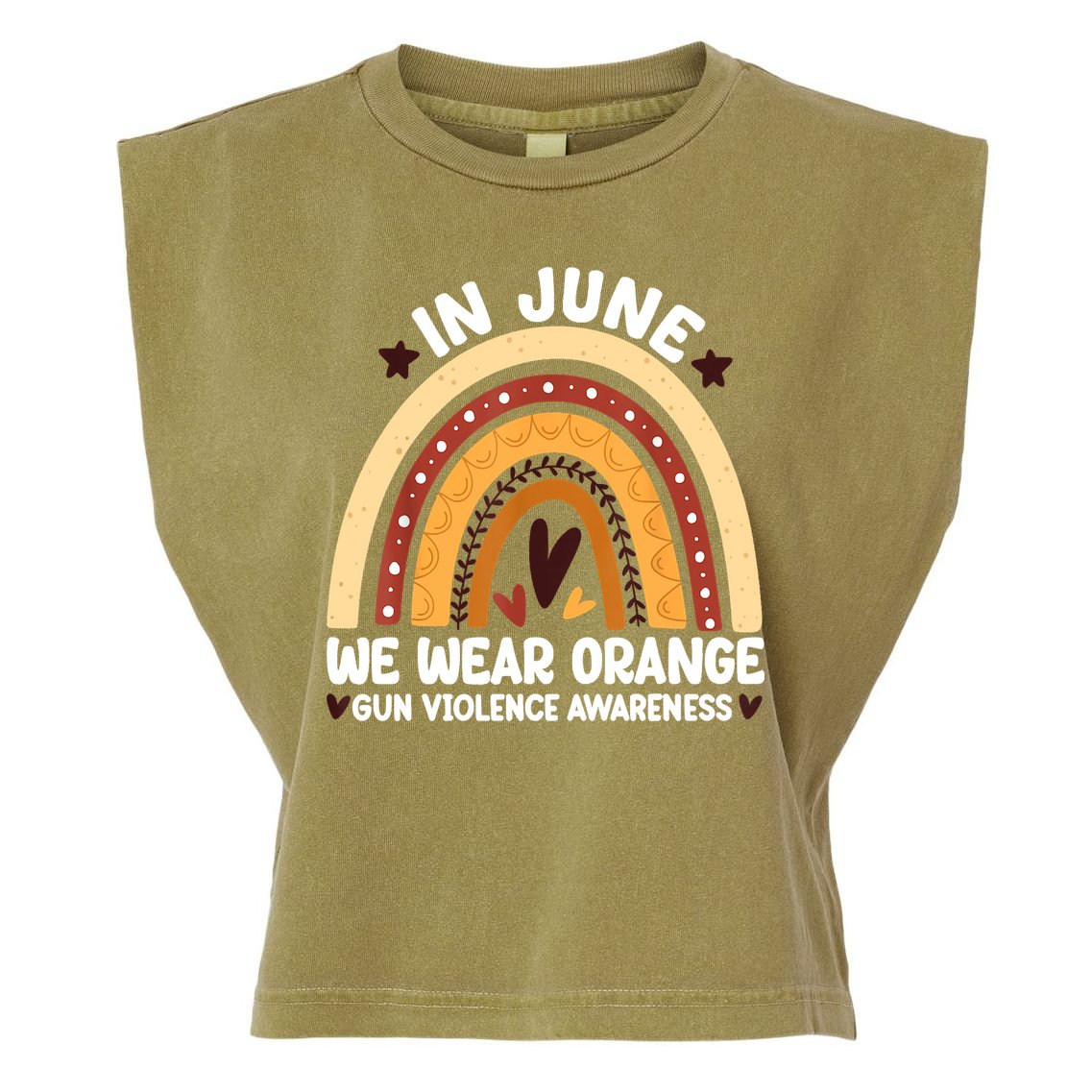 In June We Wear Orange End Gun Violence Awareness Garment-Dyed Women's Muscle Tee