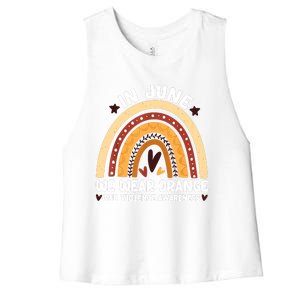 In June We Wear Orange End Gun Violence Awareness Women's Racerback Cropped Tank