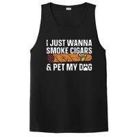 I Just Wanna Smoke Cigars And Pet My Dog Cigar Lounge PosiCharge Competitor Tank