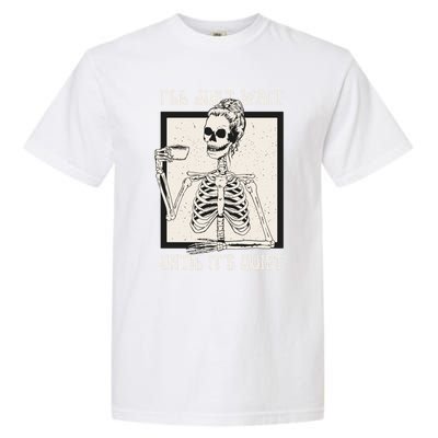 ILl Just Wait Until ItS Quiet Skeleton Teacher Halloween Cute Gift Garment-Dyed Heavyweight T-Shirt