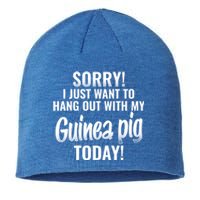 I Just Want To Hang Out With My Guinea Pig Funny Quote Cute Gift Sustainable Beanie