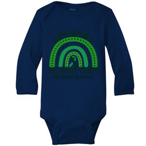 In June We Wear Green Rainbow Scoliosis Awareness Month Great Gift Baby Long Sleeve Bodysuit