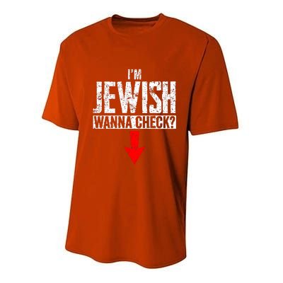 IM Jewish Wanna Check Hebrew Hanukkah Passover Brit Milah Performance Sprint T-Shirt