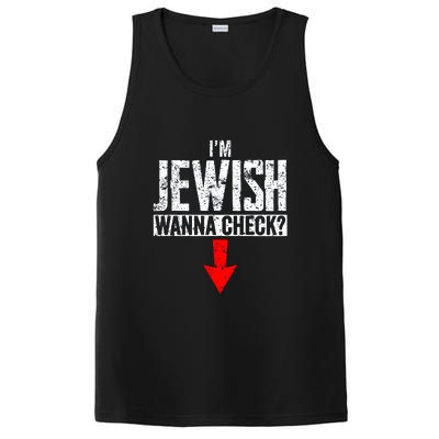 IM Jewish Wanna Check Hebrew Hanukkah Passover Brit Milah PosiCharge Competitor Tank