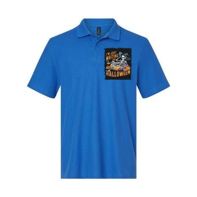 IM Just Waiting For Halloween Gift Softstyle Adult Sport Polo