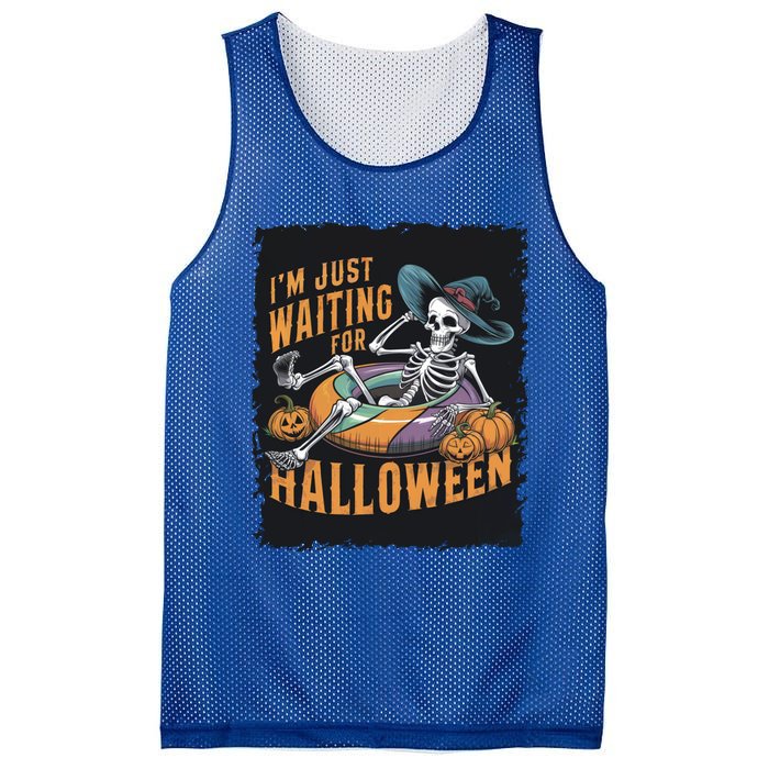 IM Just Waiting For Halloween Gift Mesh Reversible Basketball Jersey Tank