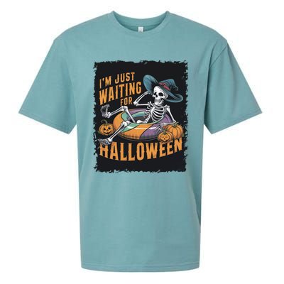 IM Just Waiting For Halloween Gift Sueded Cloud Jersey T-Shirt