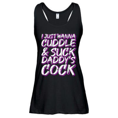 I Just Wanna Cuddle And Suck Daddy's Cock BDSM Sexy DDLG Ladies Essential Flowy Tank