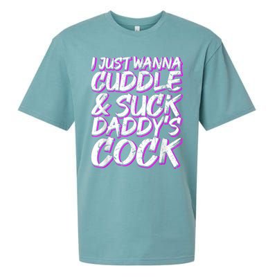 I Just Wanna Cuddle And Suck Daddy's Cock BDSM Sexy DDLG Sueded Cloud Jersey T-Shirt